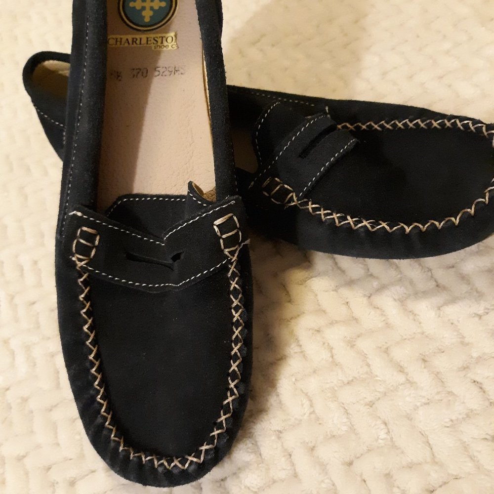 Charleston Shoe Co. Dark Blue Loafers